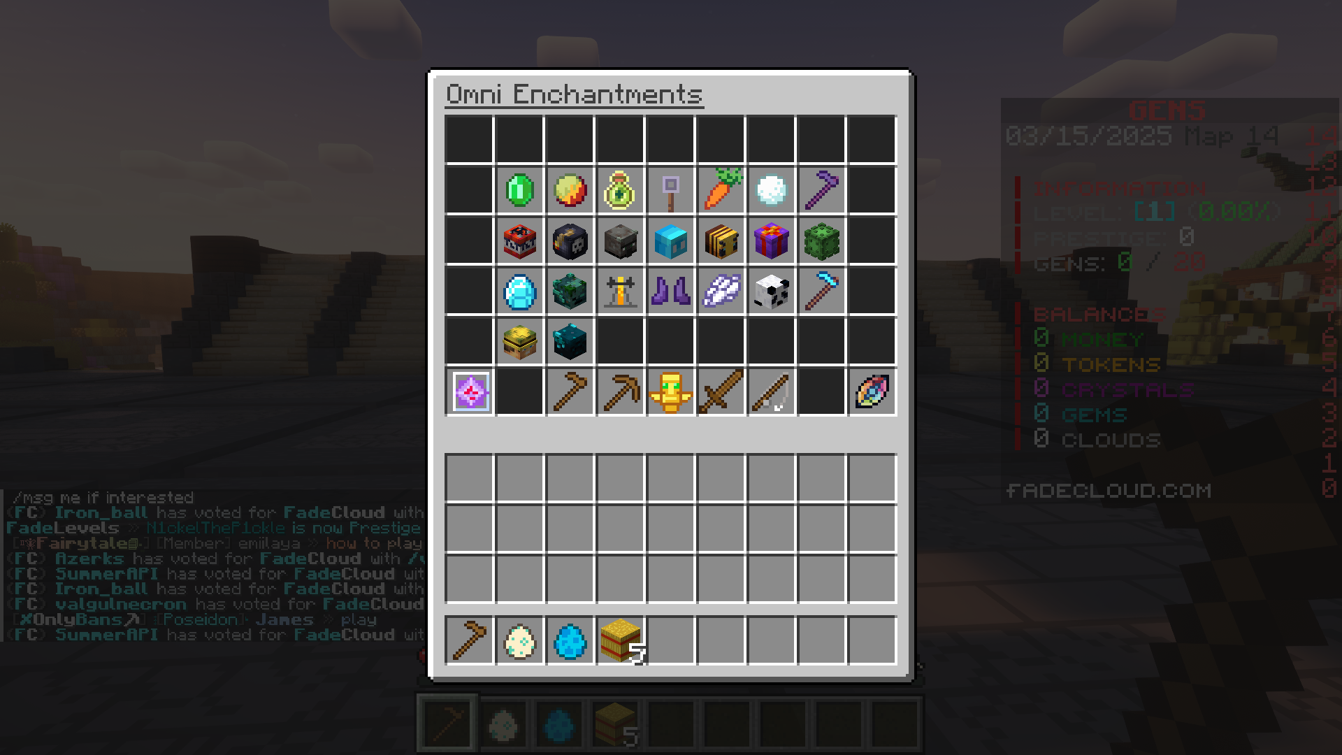 Gameplay image showcasing some of the new enchantments available in Gens Season 14.